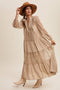 Tiered Lace Maxi Boho Dress