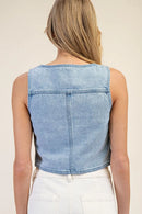 Mineral Washed Denim Vest