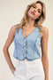 Mineral Washed Denim Vest