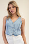 Mineral Washed Denim Vest