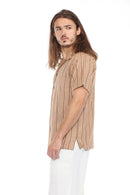 Striped Overdyed Homespun Camp Shirt