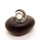 Sterling Silver Moonstone Full Moon Ring