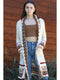 Cardigan Sweater with Border