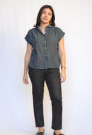 Erisha Short Sleeve Button Down Top