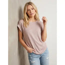Hacci Slub Cuffed Sleeve Tee