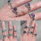 Sterling Silver Ring Gemstone Boho Twist- Sapphire