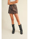 Patch Pocket Mini Skirt - Rustic Brown