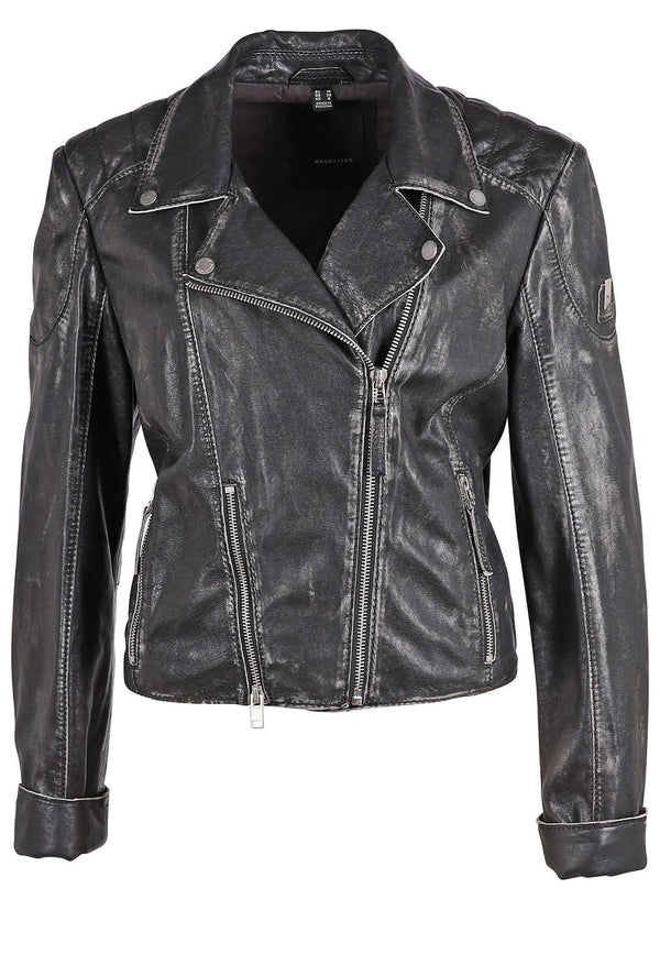 Reanon RF Leather Jacket, Vintage Black