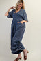 Short Sleeve V-Neck Jumpsuit