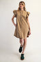 Snow Washed Button Down Mini Dress