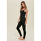 Nylon-Spandex Knit Jumpsuit - Black