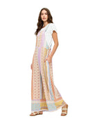 Floral Boho Ruffled Multicolor Overall