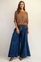 Cropped Half Dolman Sleeve Knit Sweater