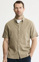 Linen Blend Short Sleeve Shirt