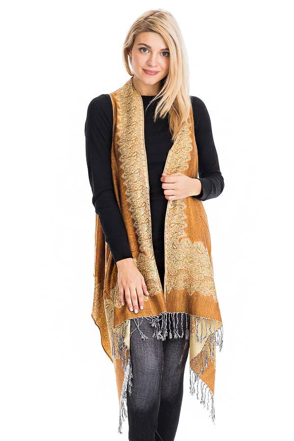 Luxury Paisley Pashmina Vests