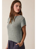Lightweight Short Sleeve Sweater Top