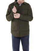 Down-filled Quilted Shirt Jacket - Olive