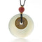 Jade "Bi" Disc with I Ching Coin Necklace