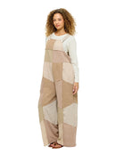 Overalls Boho Patchwork Textured Earthtone