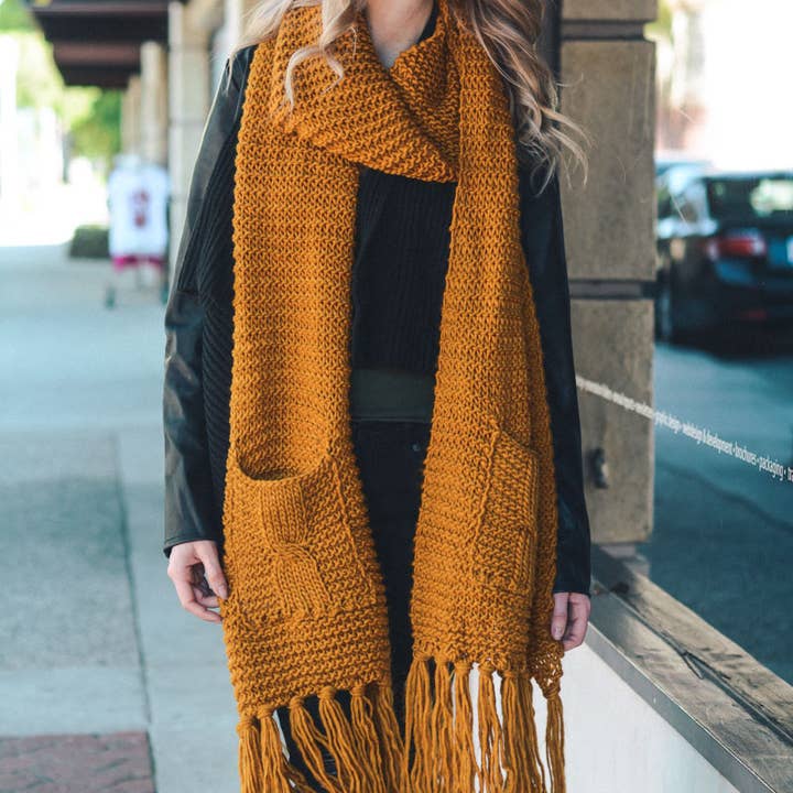 Bestselling Oversized Two Pocket Tassel Scarf