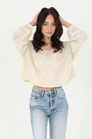 Beachy Light Weight V Neck Crop Pullover Sweater