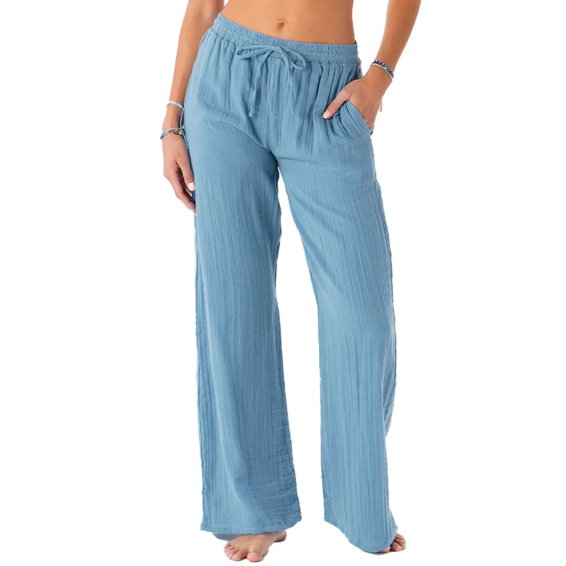 Elemental Blue Cotton Cabana Pants