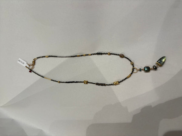 Industrail Pyrite with Shield Pendant Necklace
