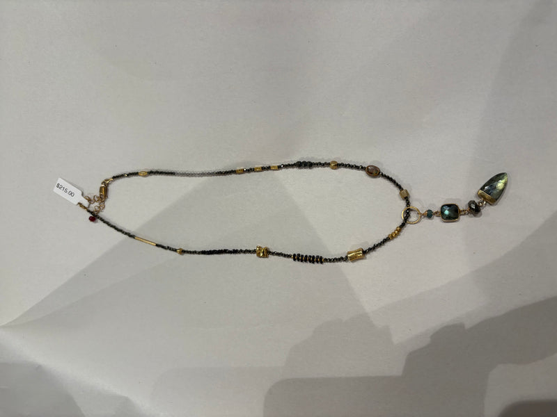 Industrail Pyrite with Shield Pendant Necklace