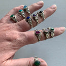 Sterling Silver Assorted Gemstone rings