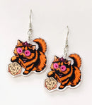 Acrylic Cat Rolling Dice Earrings