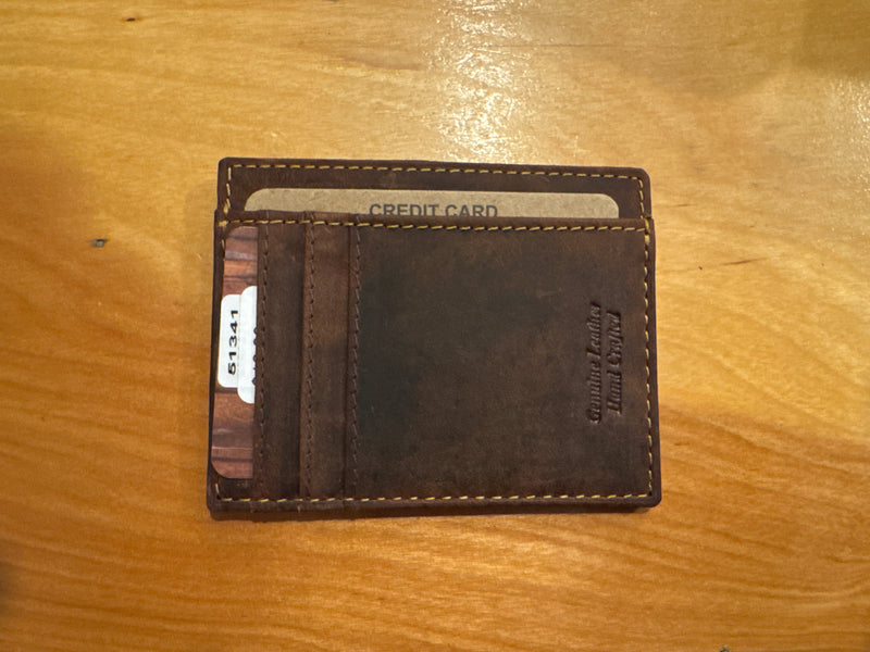 Vertical Leather Card Holder