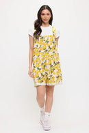 Juicy Lemon Print Short Overalls