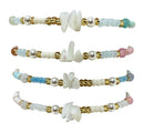 Adjustable Seed Bead and Chip Bracelet