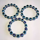 Blue Evil Eye & Rhinestone Bracelet