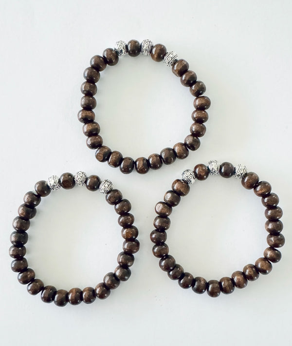 Large Wooden Bead Bracelet