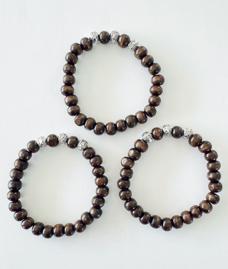 Large Wooden Bead Bracelet