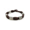 Aadi Bracelet – Brown Braided Leather with Metal Beads