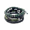 Aadi Mens Bracelet – Green and Black Woven Leather