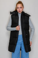 Soft Quilted Puffer Hooded Vest