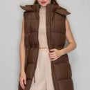 Soft Quilted Puffer Hooded Vest