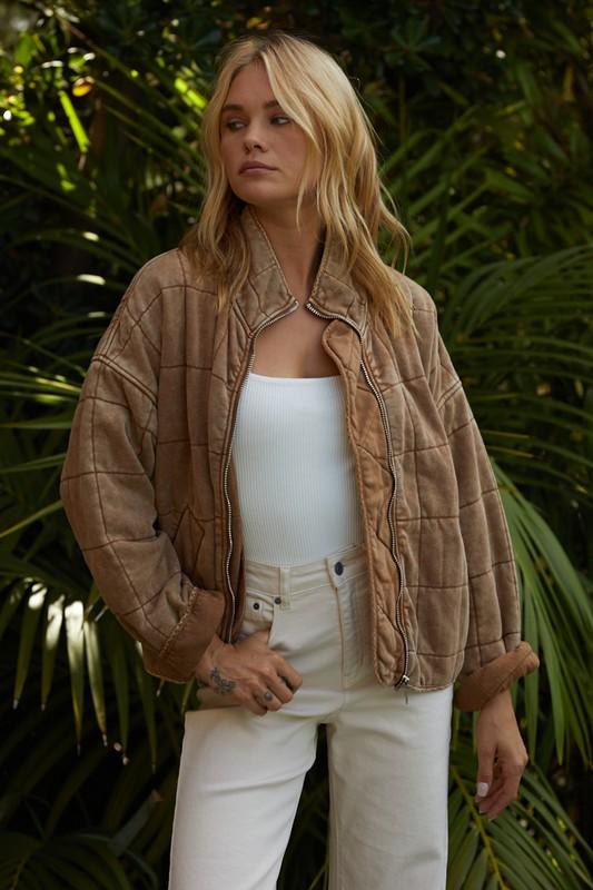 It's All Good Washed Jacket- Desert Tan