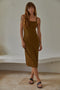 Off The Grid Maxi Dress-Olive Brown