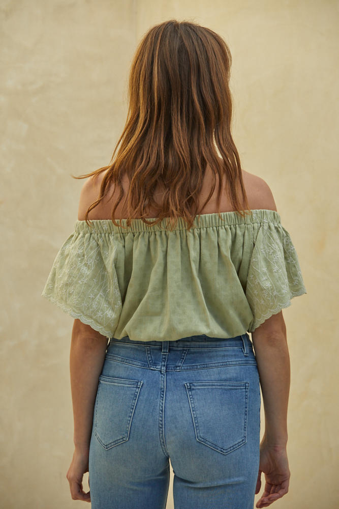 Fairy Fields Top-Dusty Sage