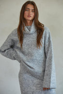 Robyn Pullover Top-Heather Grey