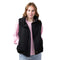 Solid Zip Up Puffer Vest- Black