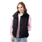 Solid Zip Up Puffer Vest- Black