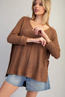V-Neck Knit Sweater