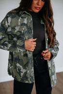 Mica Denim Camouflage Shacket