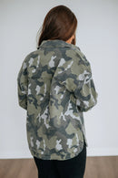 Mica Denim Camouflage Shacket