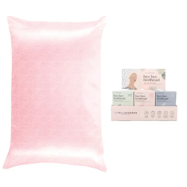 Lemon Lavender Printed Silky Satin Pillowcase